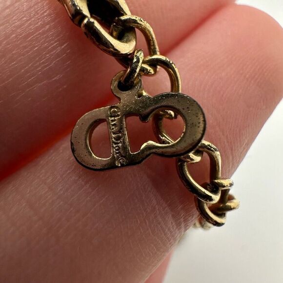 Dior‎ CD Logo Vintage Gold Tone Necklace - Picture 6 of 10